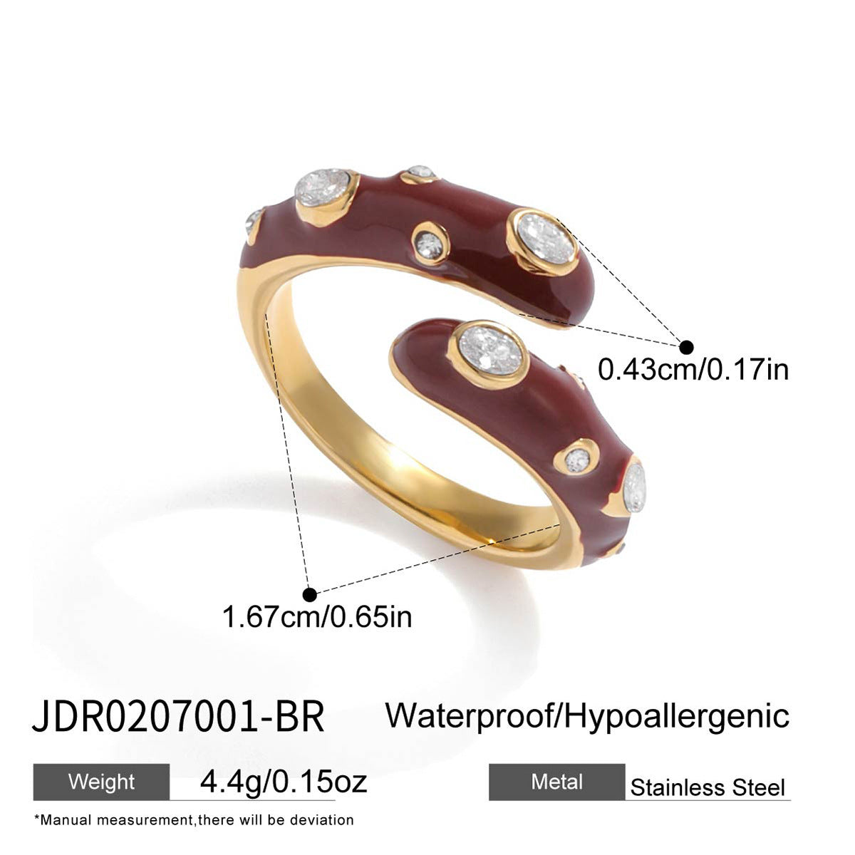 Anello in Acciaio al Titanio Inossidabile Geometrico con Finitura Galvanica da Donna Accessorio di Moda Lusso Minimalista Elegante