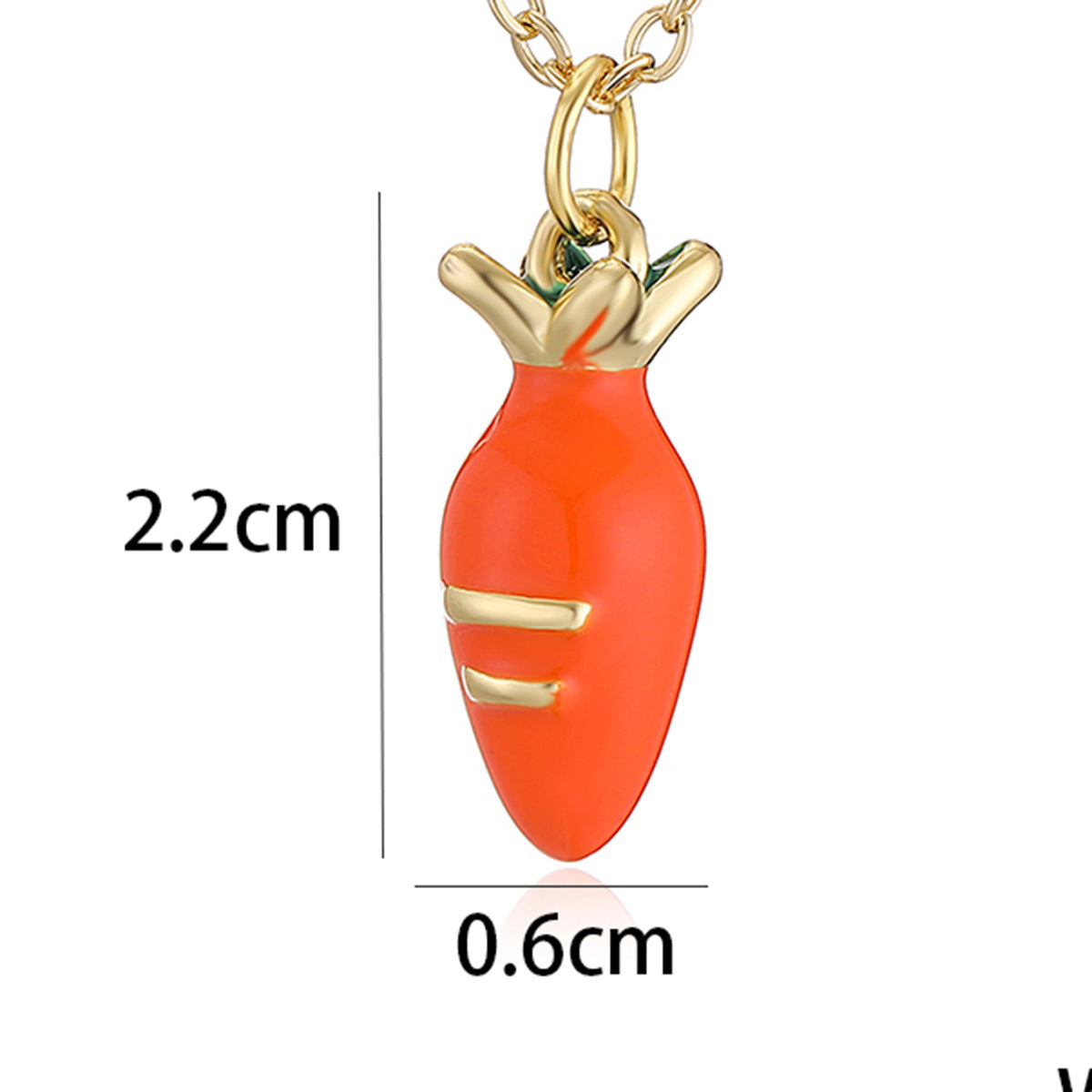 Barra de Abalorio de Frutas Esmaltadas Minimalistas con Baño de Oro de 18K