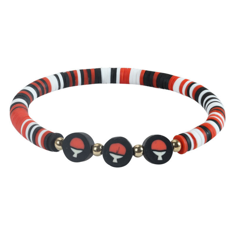 Minimalist Cartoon Sports Ball Resin Beaded Bracelet for Women