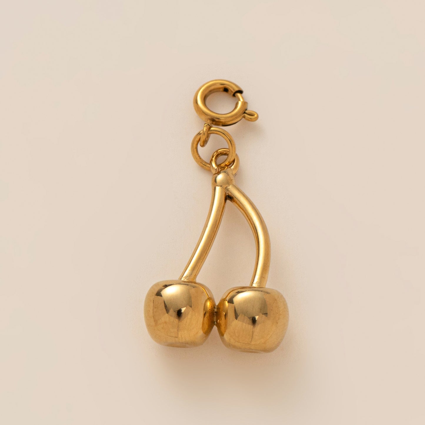 Gold Plated Stainless Steel Fruit and Heart Pendant Necklace