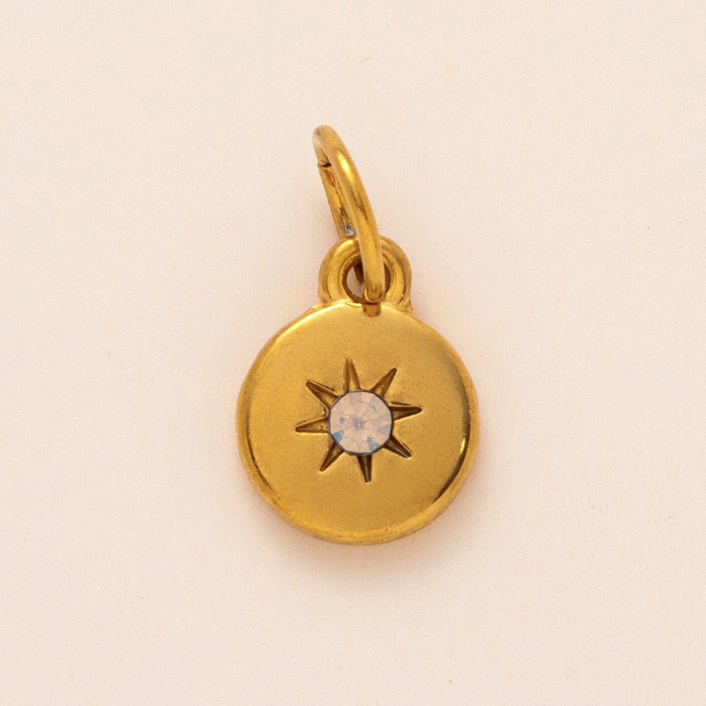 Vintage Round Stainless Steel 18K Gold Plated PVD DIY Charm Bar