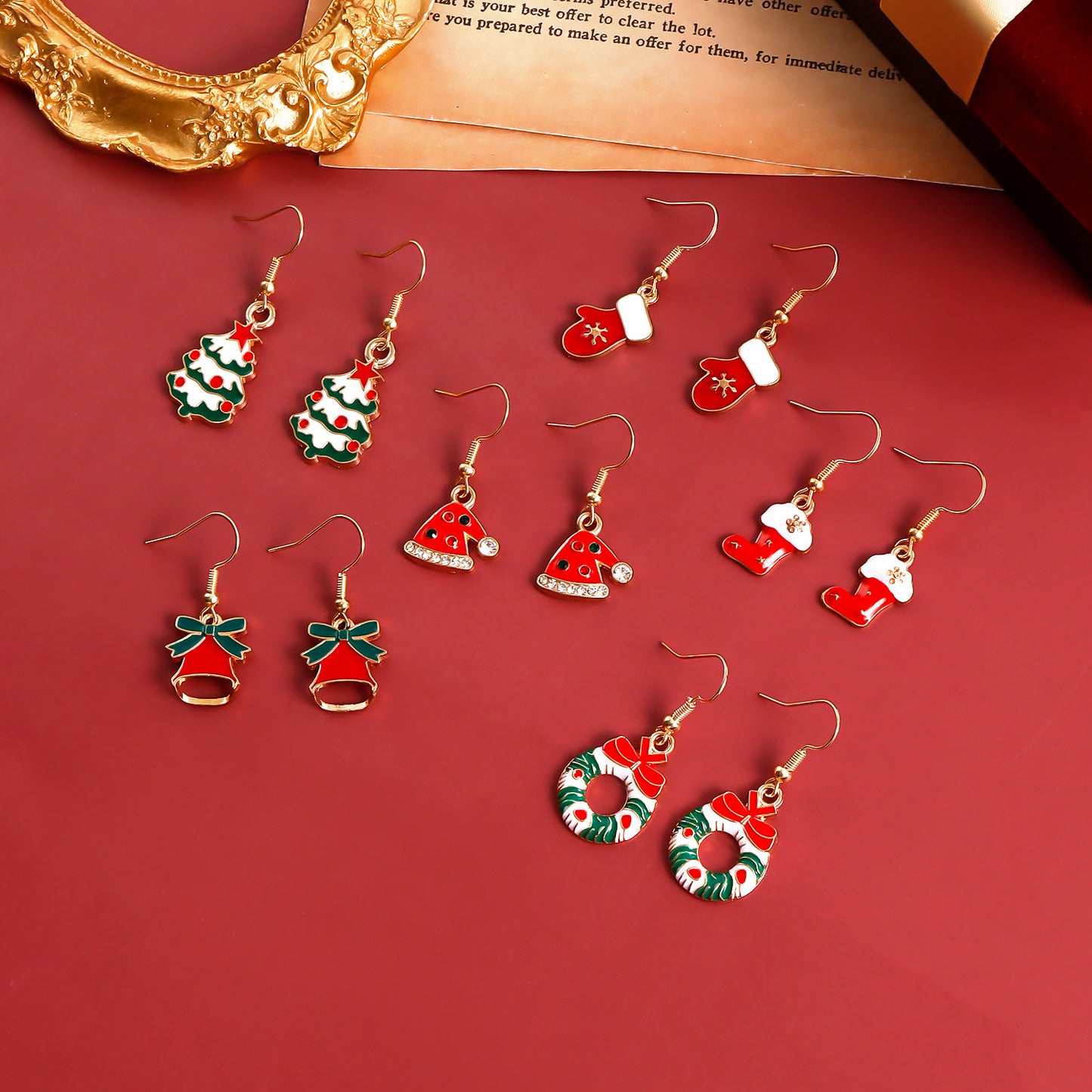 Geometric Plated Alloy Earrings for Women