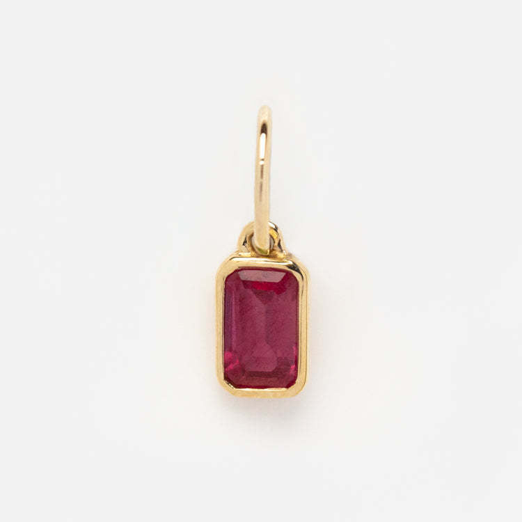 Minimalist Square Brass Pendant with Cubic Zirconia Inlay DIY Charm Bar for Women