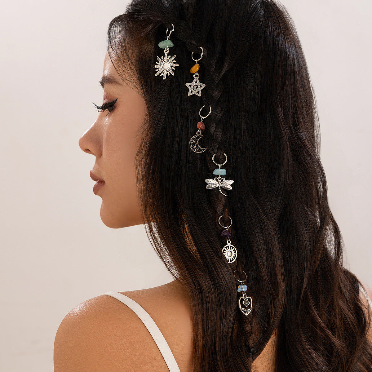 Hip-hop Plated Alloy Hair Clip with Star and Crown Design for Women