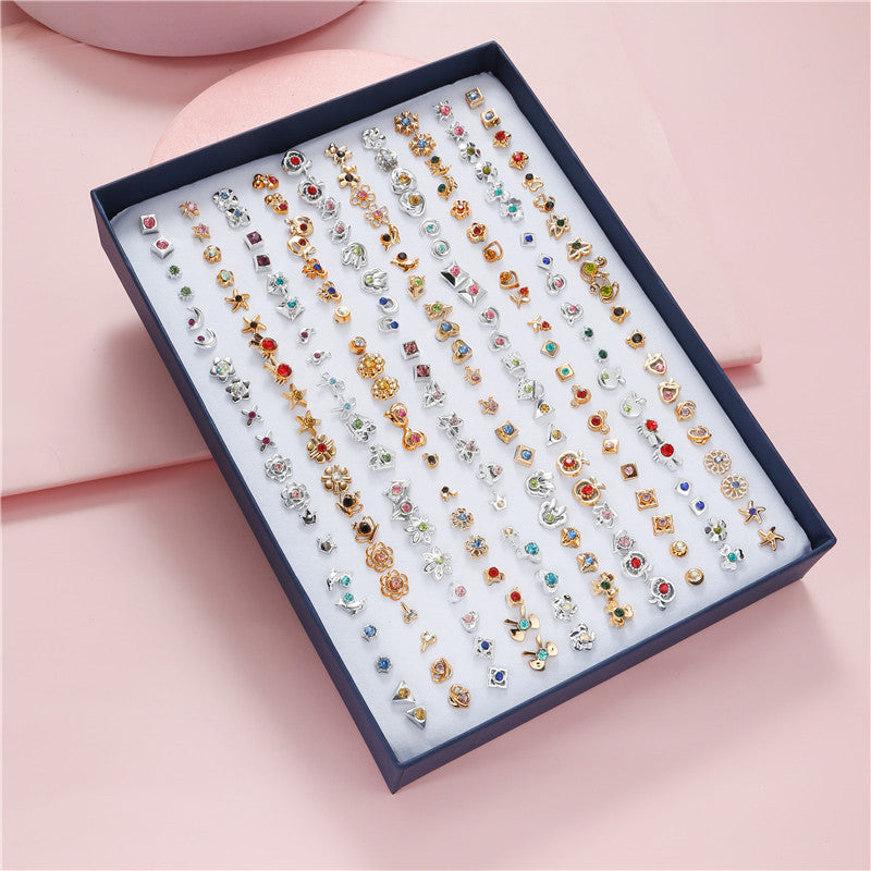 Sweet Geometric Resin Drip Oil Rhinestone Stud Earrings Avocado Design
