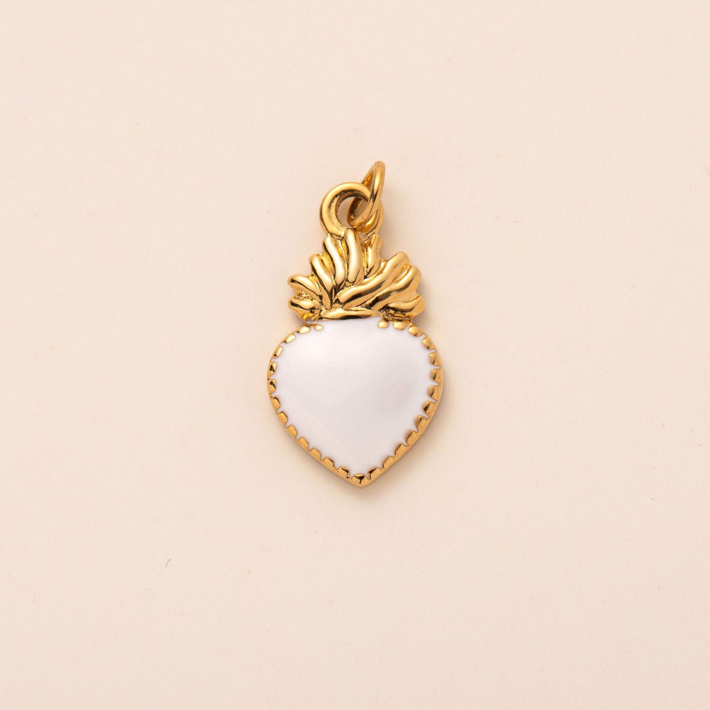 Vintage Luxury Heart Geometric Plated Drip Oil Stainless Steel Charm Bar Pendant