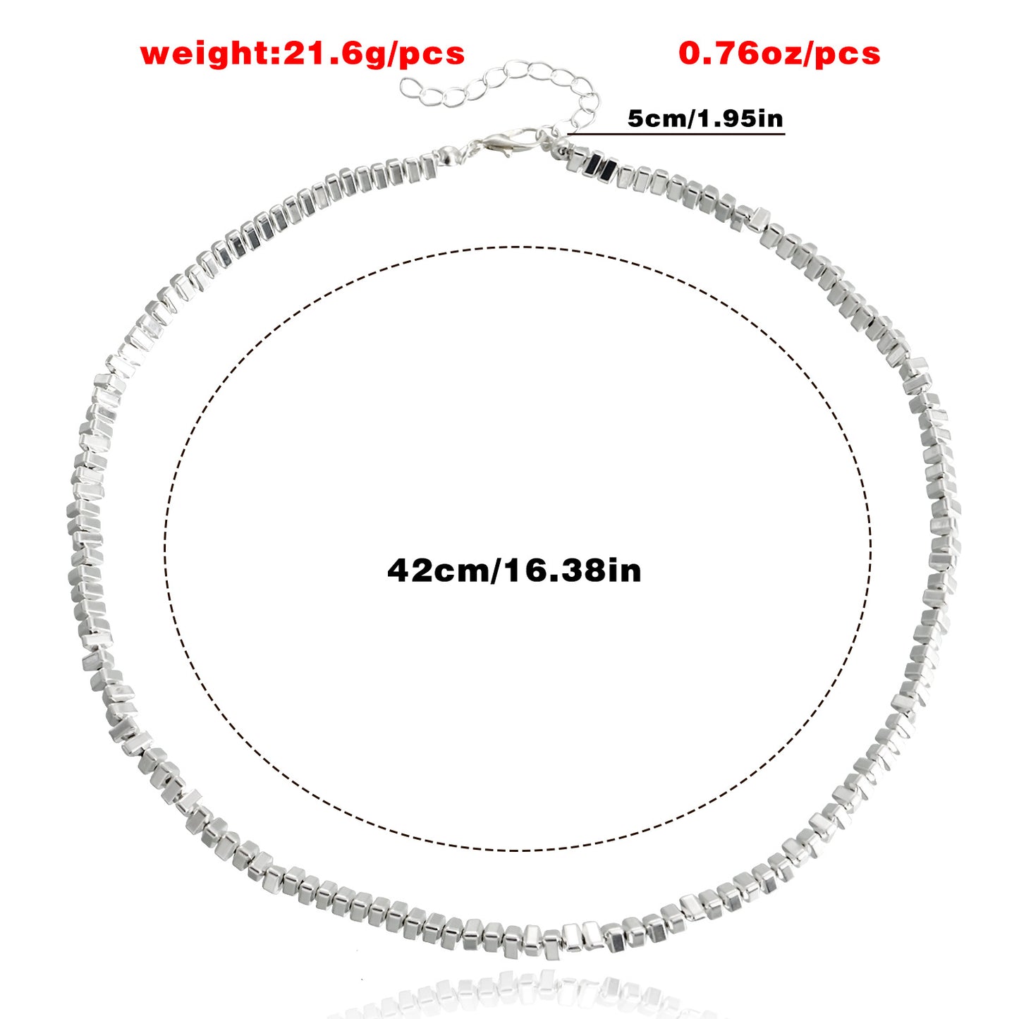 Geometric Triangle Pendant Necklace for Women Alloy Plated Clavicle Chain with Fashion Casual Style