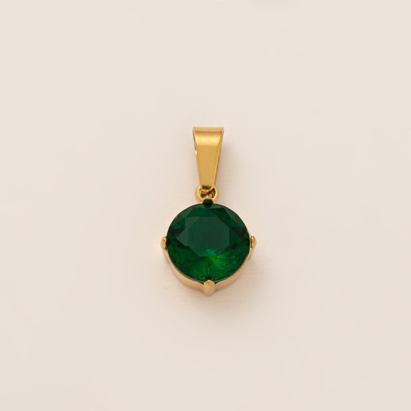 Vintage Geometric Stainless Steel 18K Gold Plated PVD Cubic Zirconia Pendant Necklace Charm Bar for Unisex