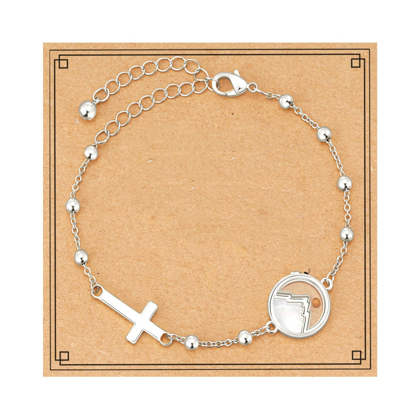 Luxury Elegant Geometric Floral Stainless Steel Bracelet for Women