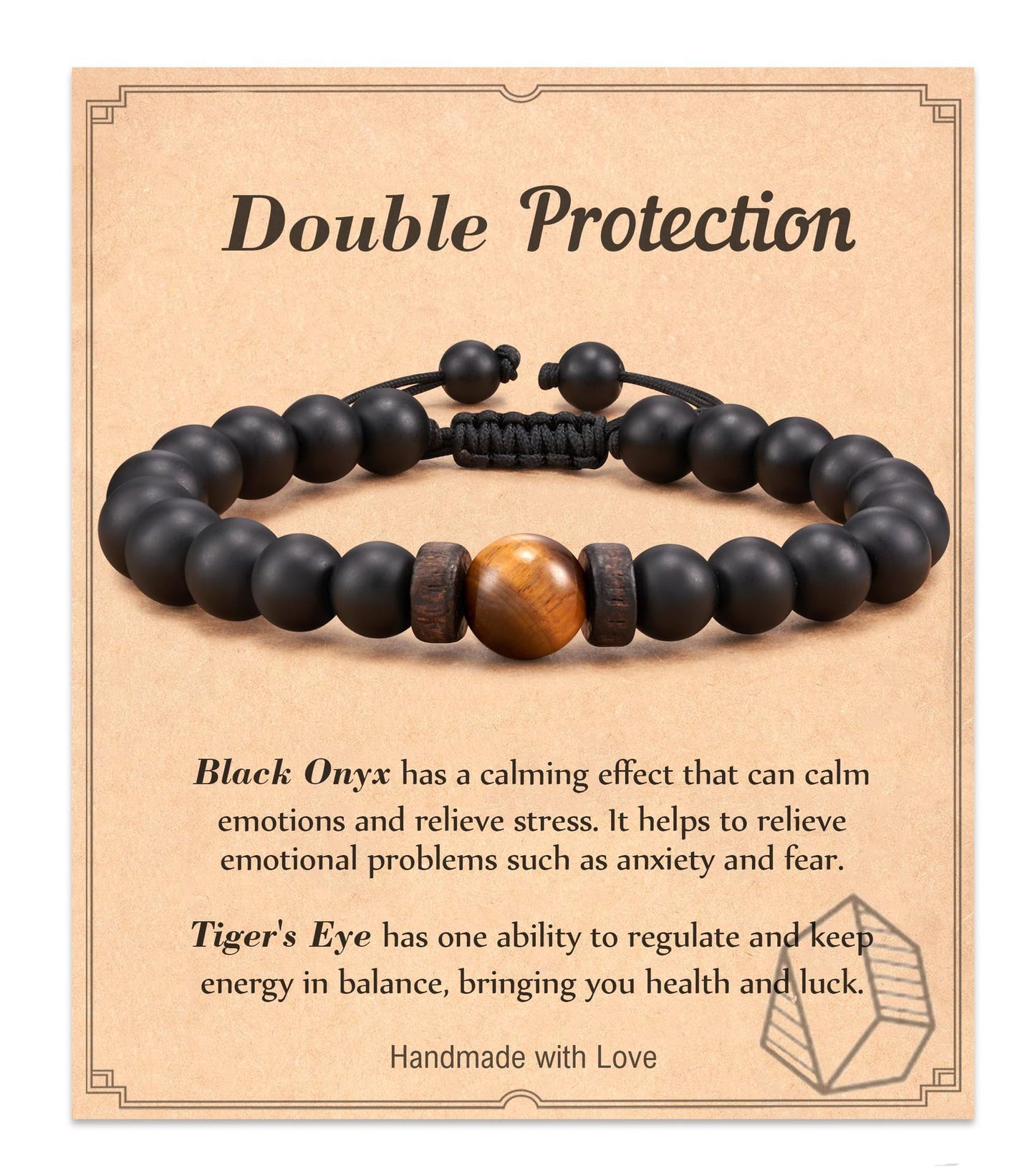 Minimalist Matte Round Geometric Natural Stone Beaded Bracelet Unisex Business Casual Wristband