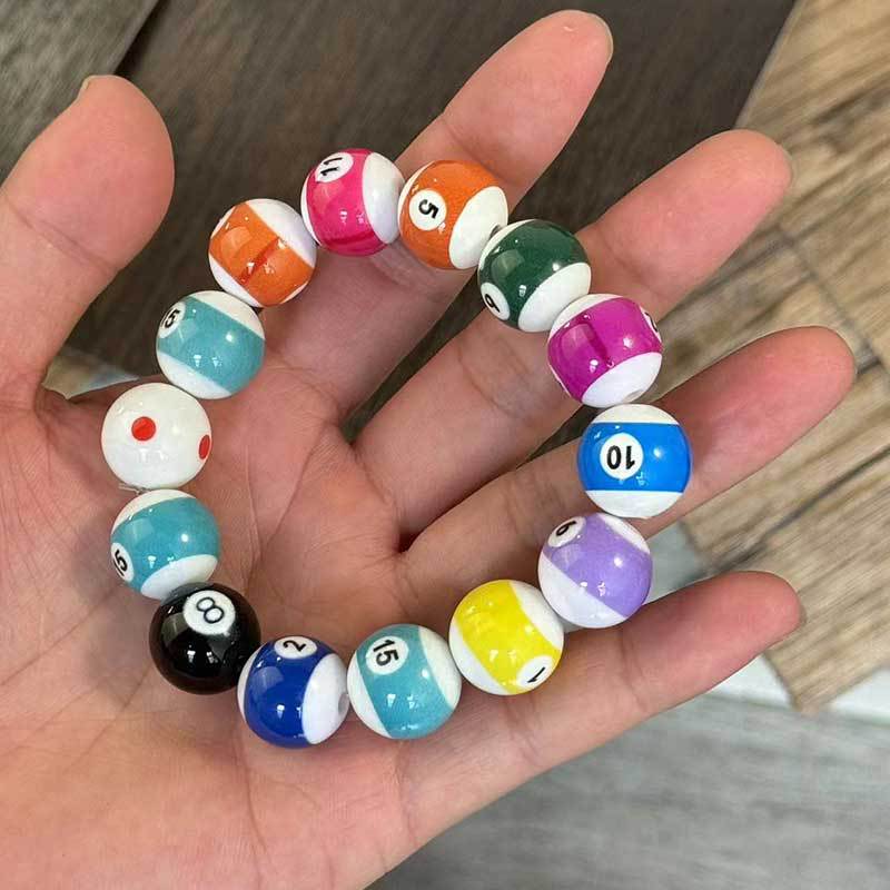 Handmade Geometric Round Acrylic Beaded Bracelet Unisex