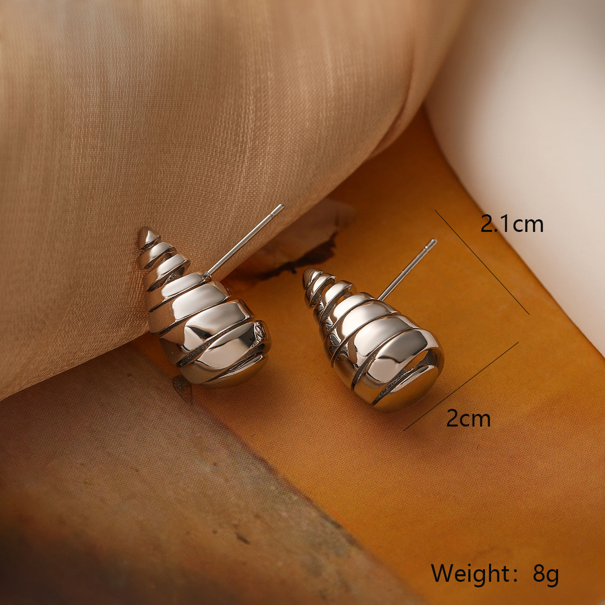 Orecchini pendenti da donna minimalisti vintage geometrici asimmetrici in rame placcato oro