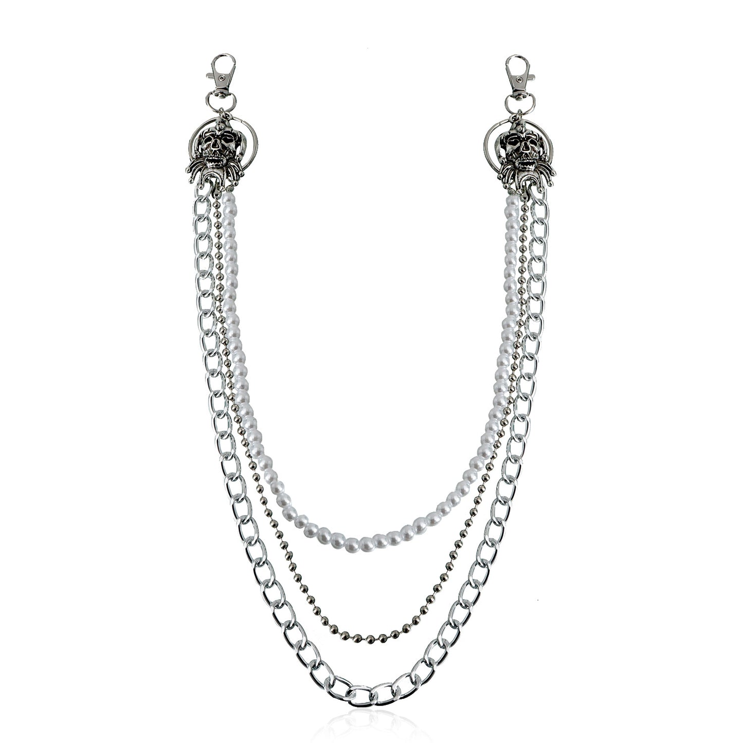 Punk Minimalist Skull Metal Waist Chain for Women