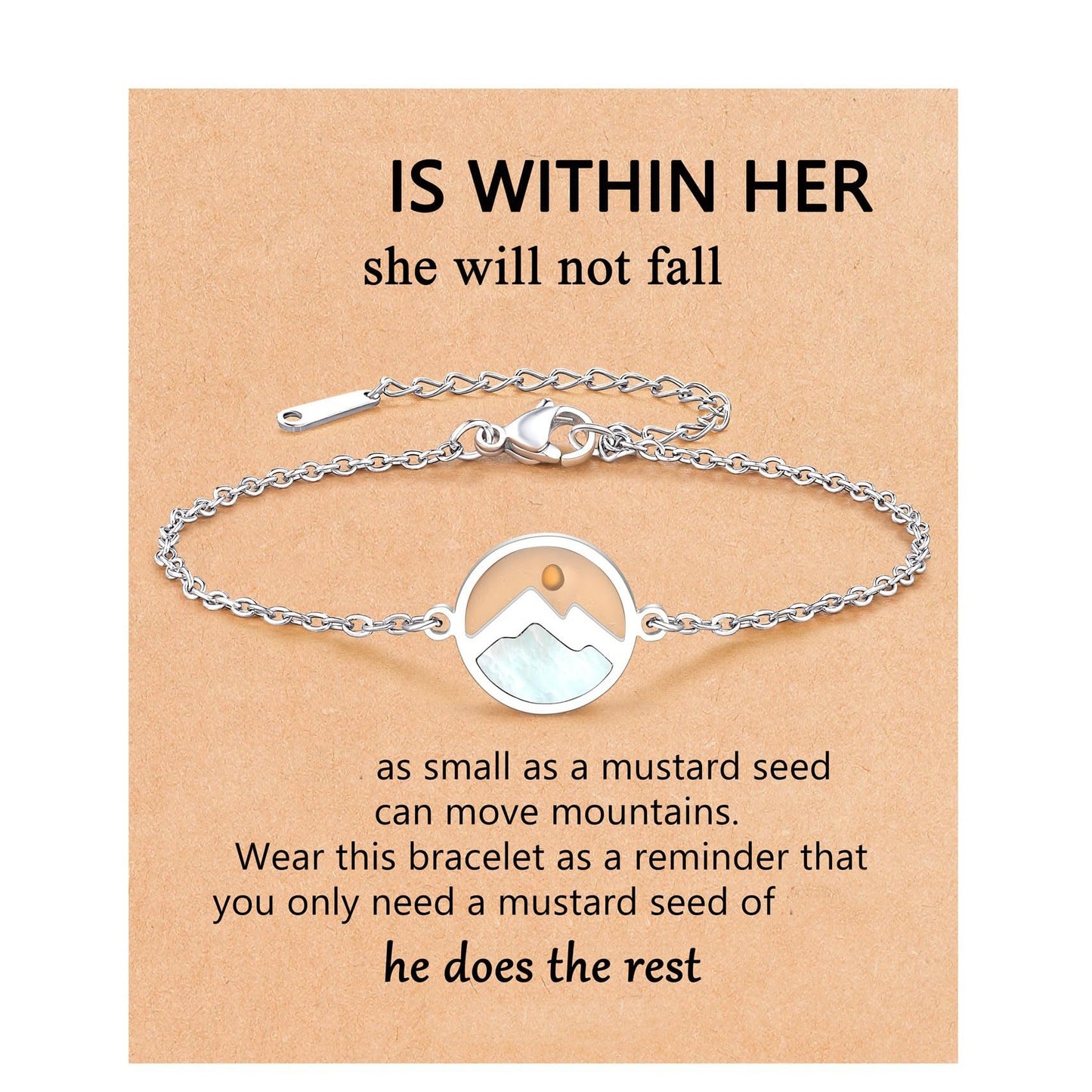 Minimalist Geometric Floral Stainless Steel Plated Adjustable Bracelet with Lobster Clasp Charm Bar