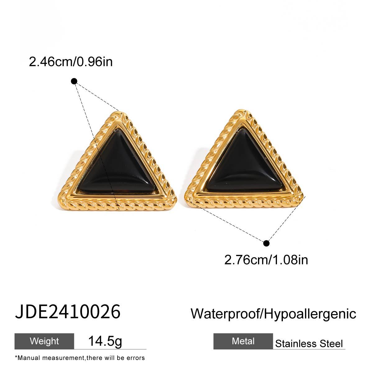 Orecchini a perno geometrici minimalisti in acciaio inossidabile placcato da donna