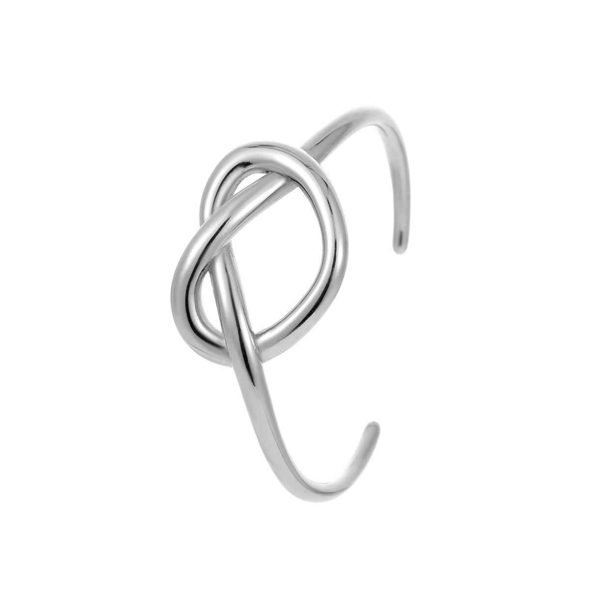 Fashionable Geometric Stainless Steel Bracelet with Plated Finish for Women