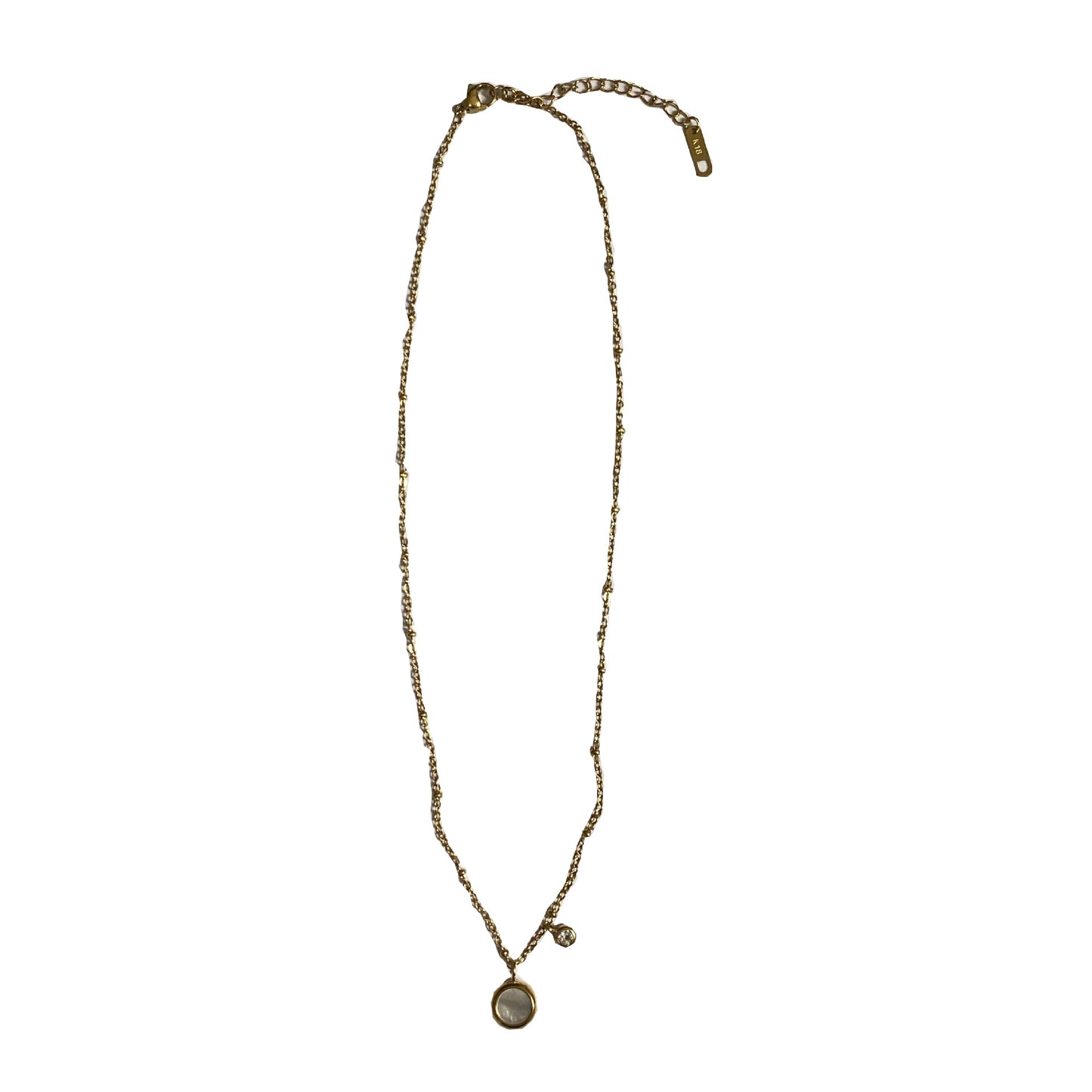 Minimalist Luxury Gold Plated Round Geometric Titanium Steel Necklace Unisex