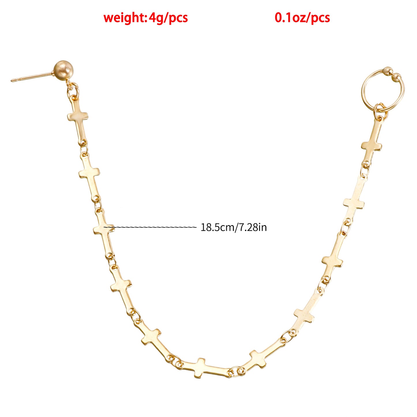 Ethnic Geometric Cross Plated Alloy Nose Ring for Unisex