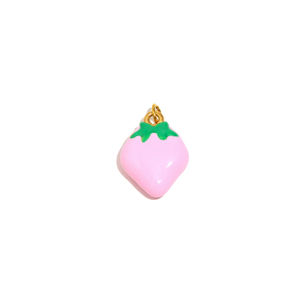 18K Gold Plated Stainless Steel Fruit Charm Bar
