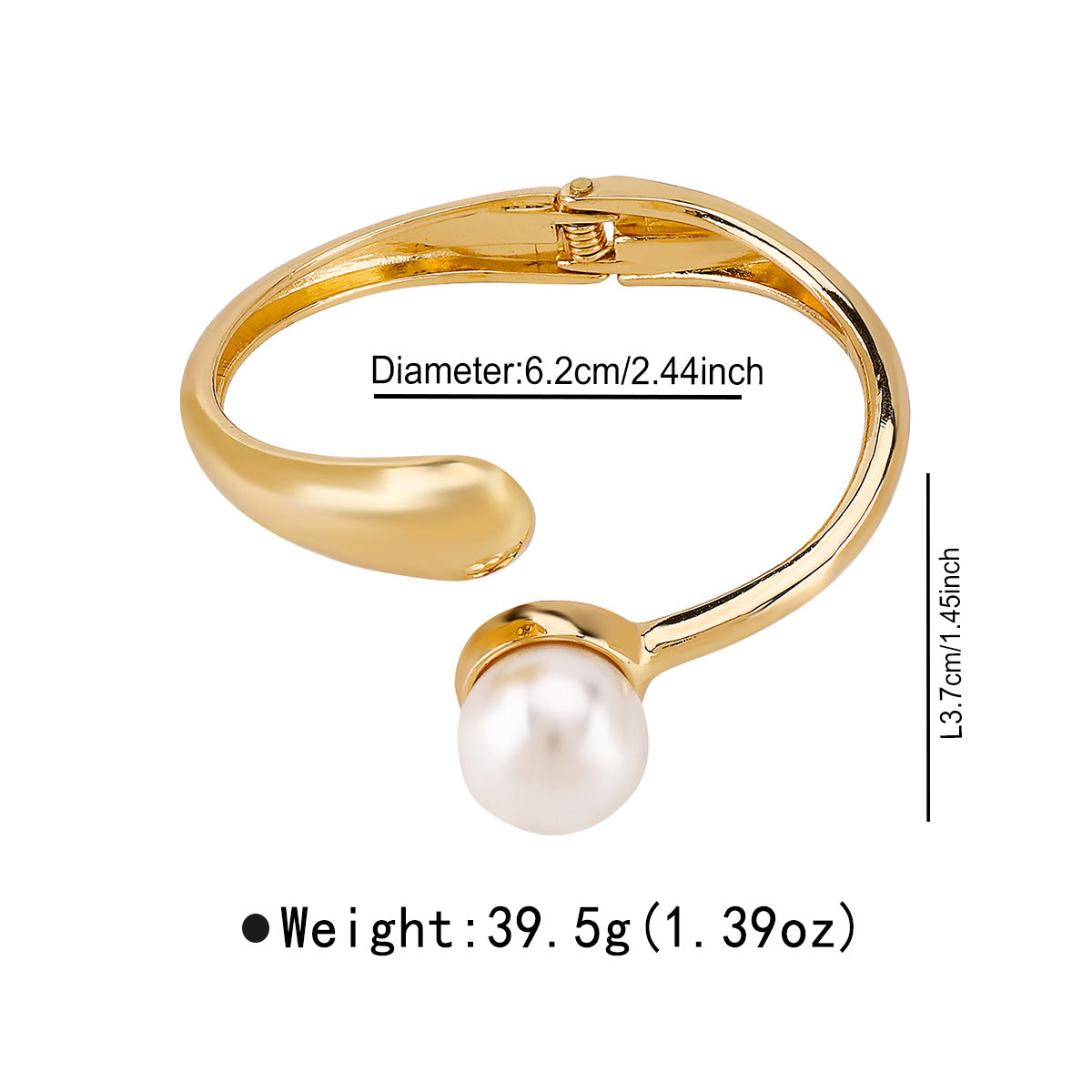 Hip Hop Style Irregular Hammered Texture Alloy Bracelet with Polished Finish
