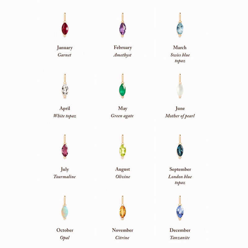Elegant Teardrop Geometric Titanium Steel Cubic Zirconia Inlay Pendant Charm Bar Plated