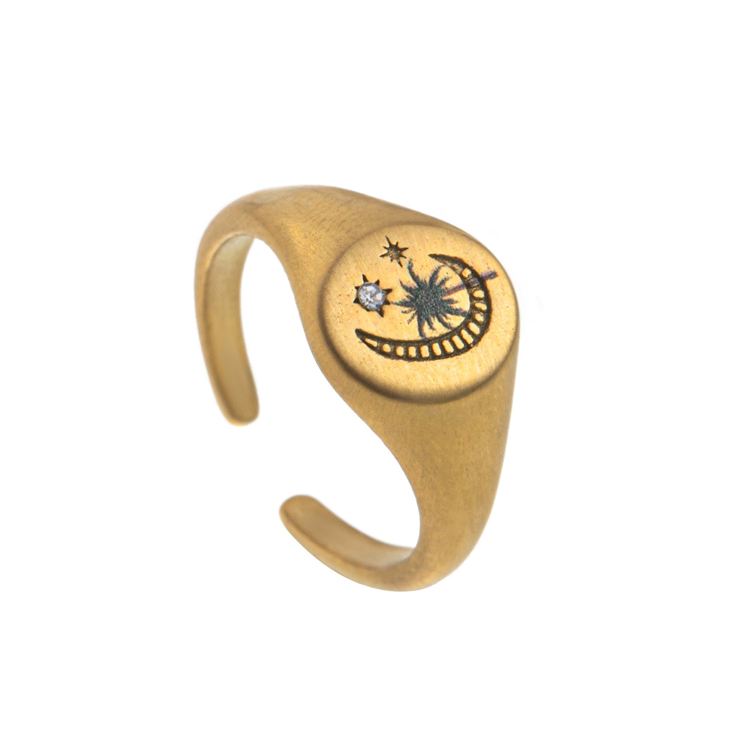 Fashion Heart Animal Stainless Steel PVD Ring
