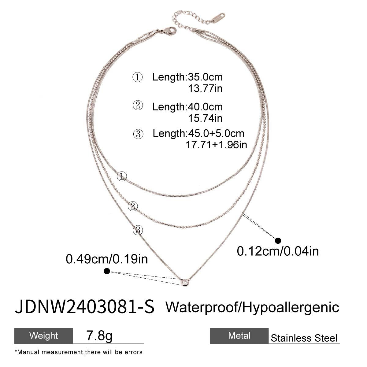 Collana da donna minimalista geometrica in acciaio al titanio placcato con dettagli sottili in acciaio inossidabile catena clavicola