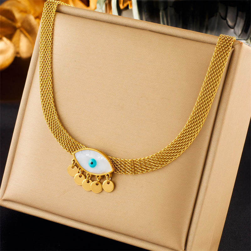 Fashionable Minimalist Butterfly Heart Pearl Pendant Necklace in Stainless Steel with Plated Finish for Women