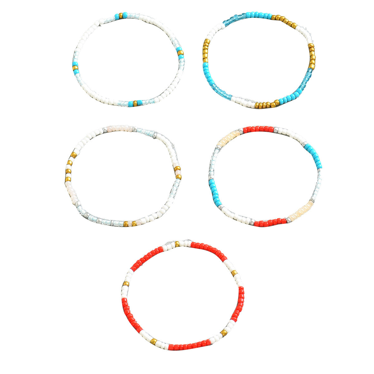 Set di bracciali geometrici minimalisti con perline da donna, fatti a mano con perline colorate Miyu, bracciali alla moda, gioielli da pendolare