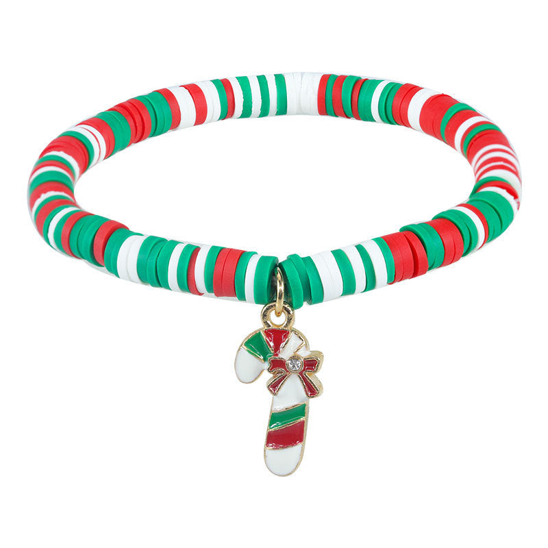 Christmas Letter Alloy Charm Bar Bracelet Unisex DIY Handmade