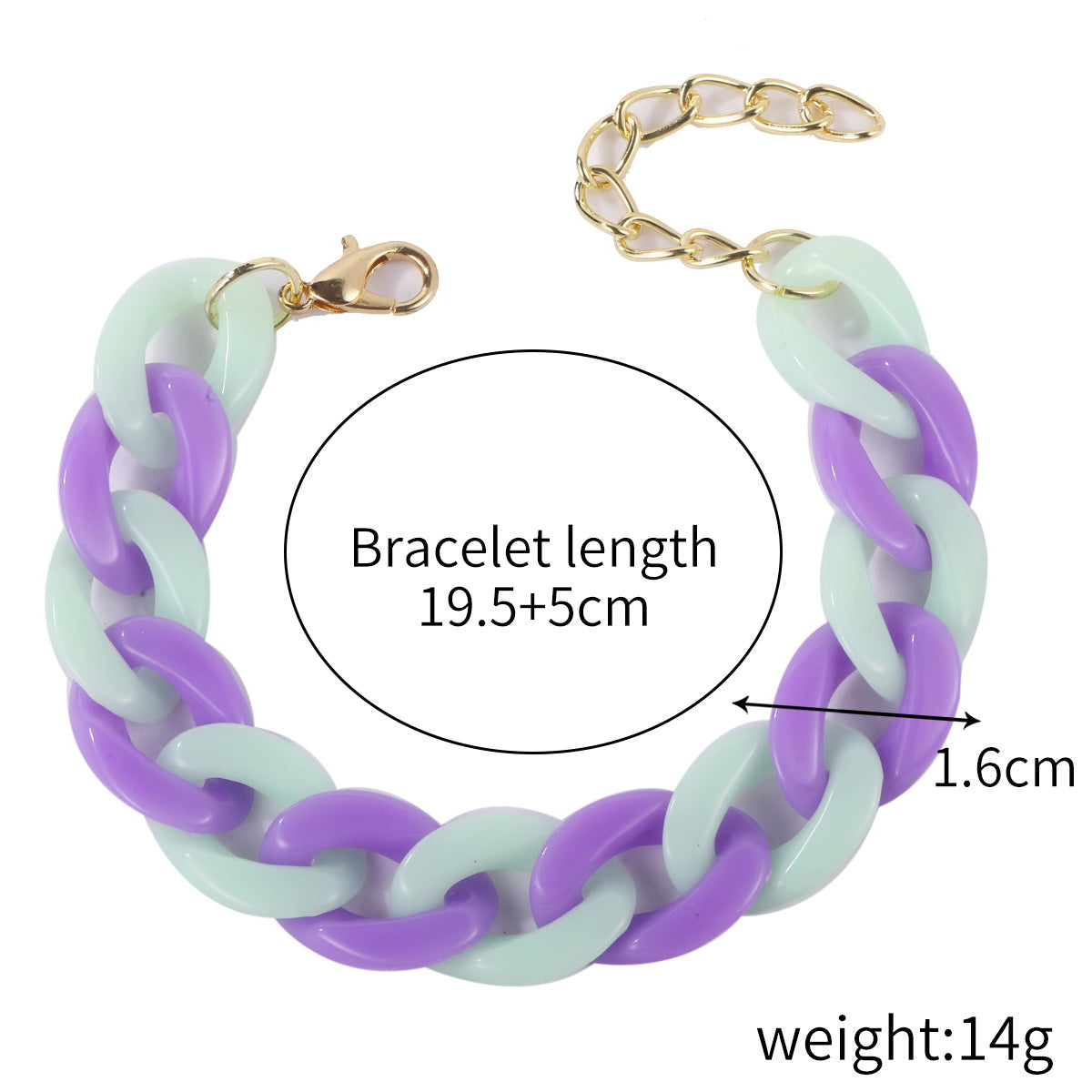 Set di bracciali in acrilico lucido a forma di cuore con lettere stile bohémien per donna
