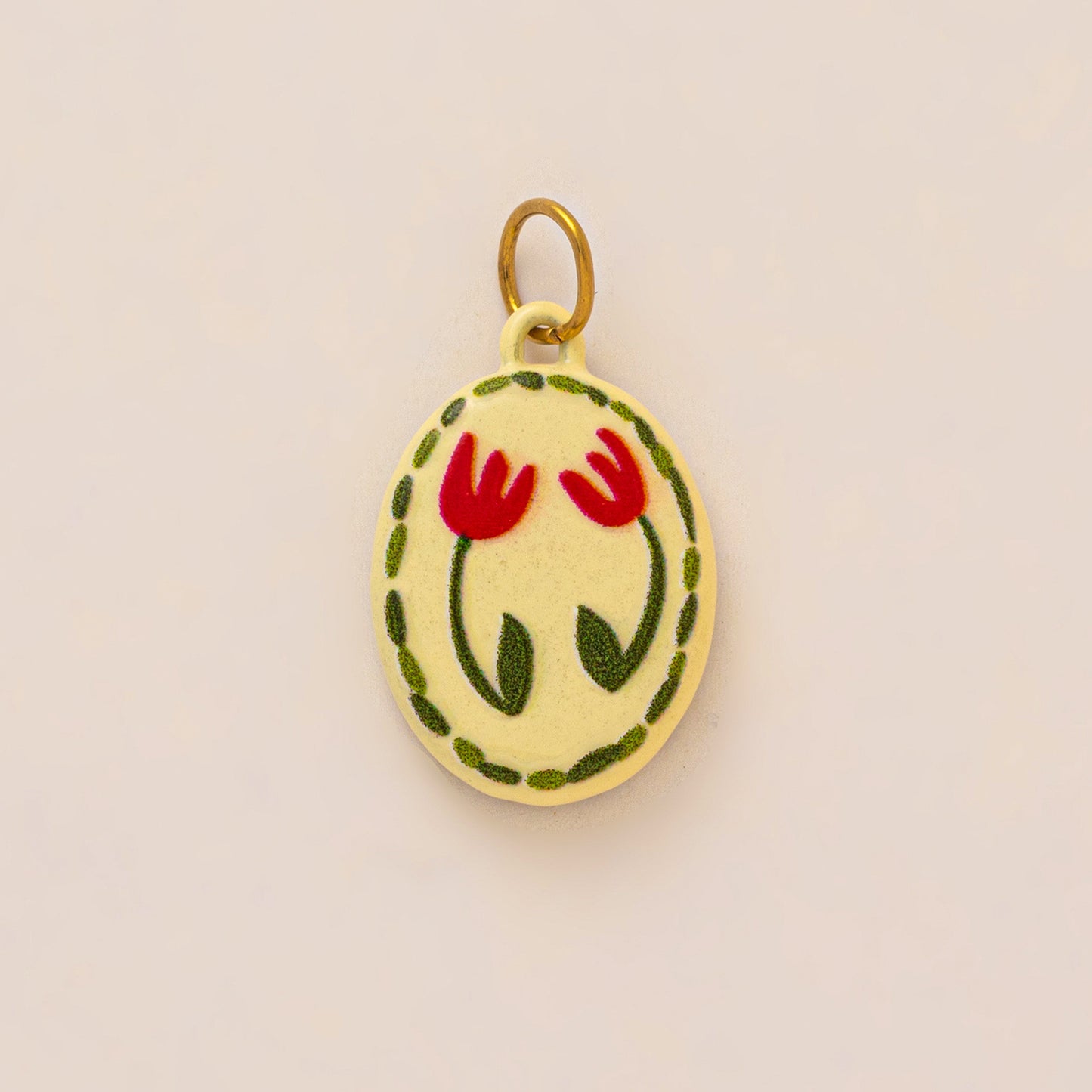Luxury Business Floral Pattern Brass PVD Plated Cable Chain Charm Bar