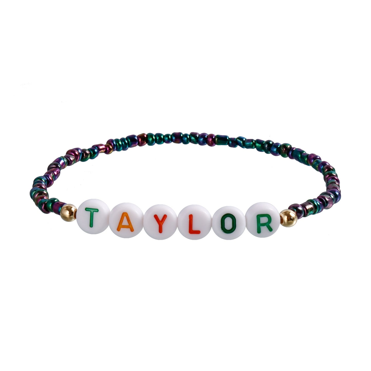 Bohemian Geometric Beaded Bracelet with Plated Finish for Women