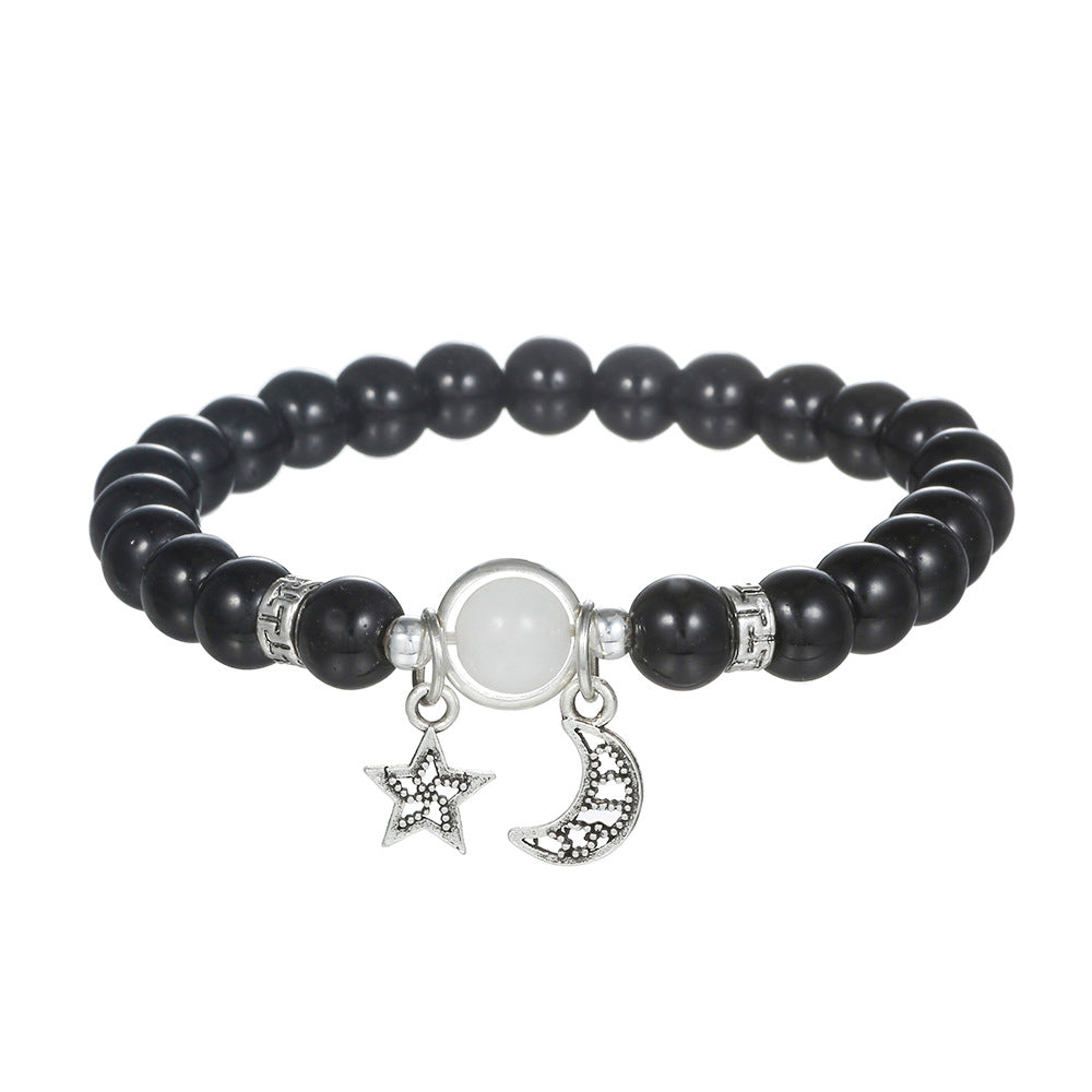 Handmade Geometric Round Stone Bracelet for Women
