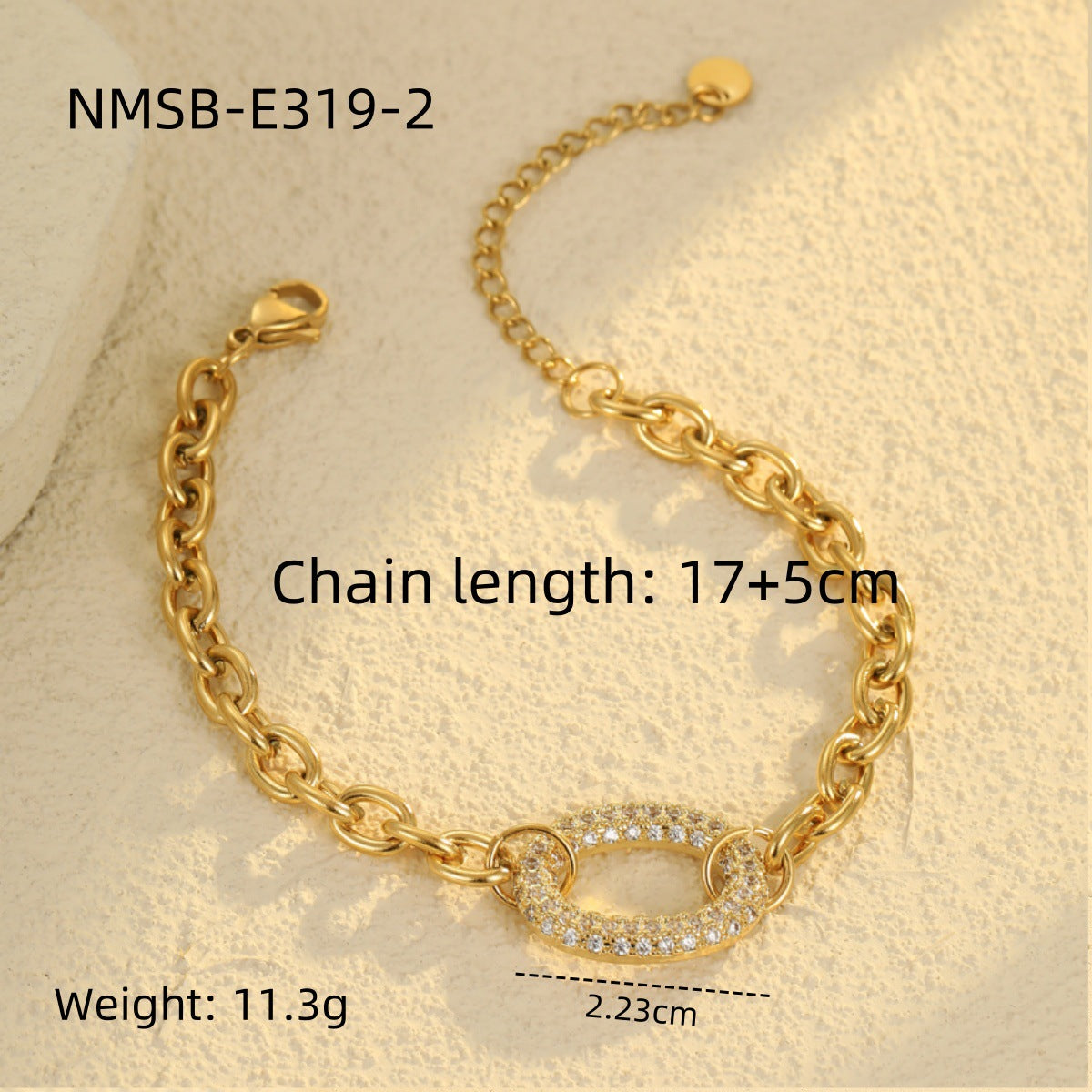 Fashionable Minimalist Star-Shaped Stainless Steel Bracelet with Plating Finish for Women