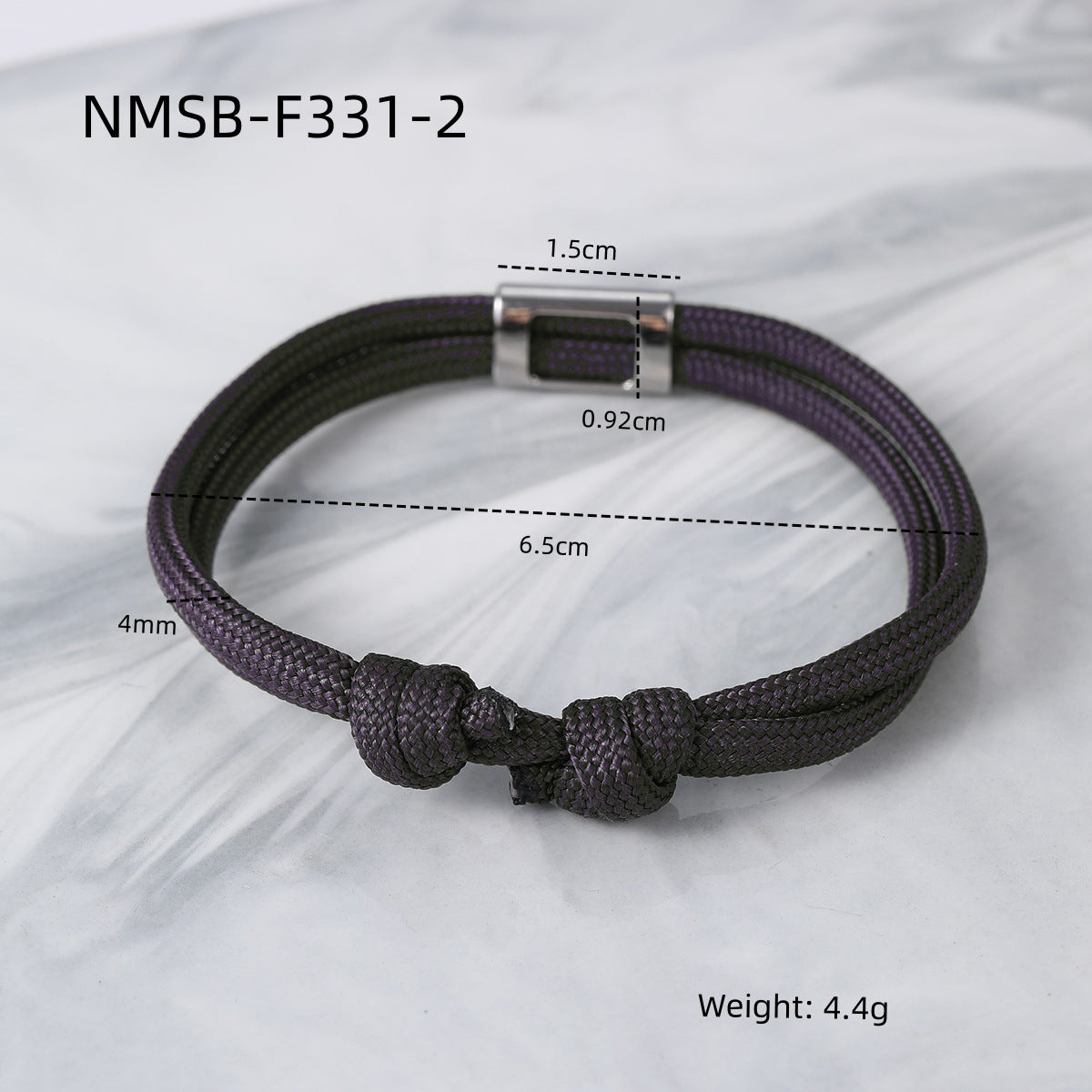 Fashion 18K Gold Plated Titanium Steel Adjustable Colorful Rope Bracelet Unisex Engravable Jewelry