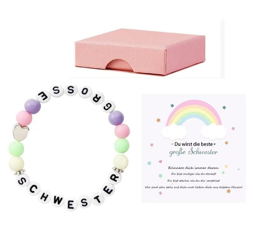 Minimalist Acrylic Letter Beaded Bracelet for Women