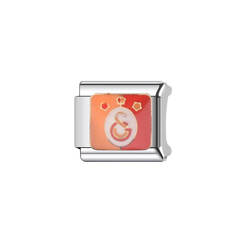 Vintage Sweet Heart Plated Stainless Steel Charm Bar