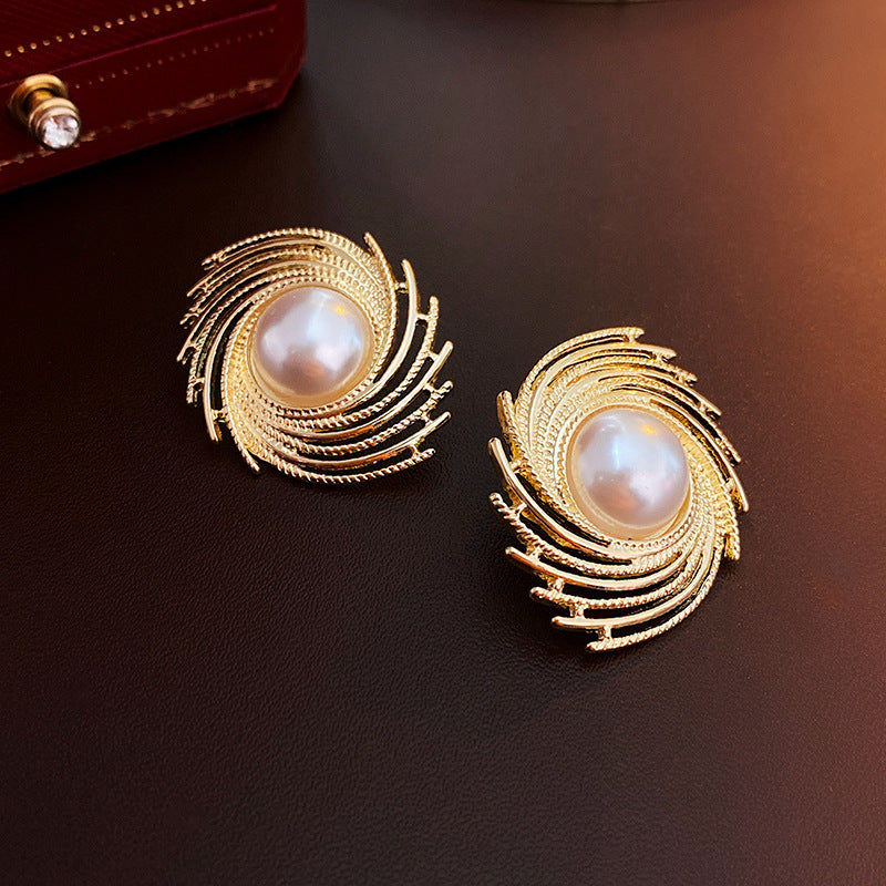 Vintage Geometric Earrings for Women with Gold-Plated Copper Base and Stainless Steel Posts, Bohemian-Inspired Lightweight Dangle Design