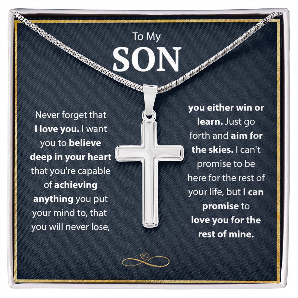 Minimalist Elegant Cross Pendant Necklace Stainless Steel Fashion OL Jewelry