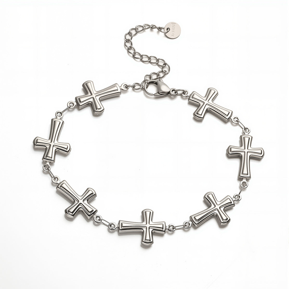 Fashion Cross Plated Stainless Steel Bracelet for Women
