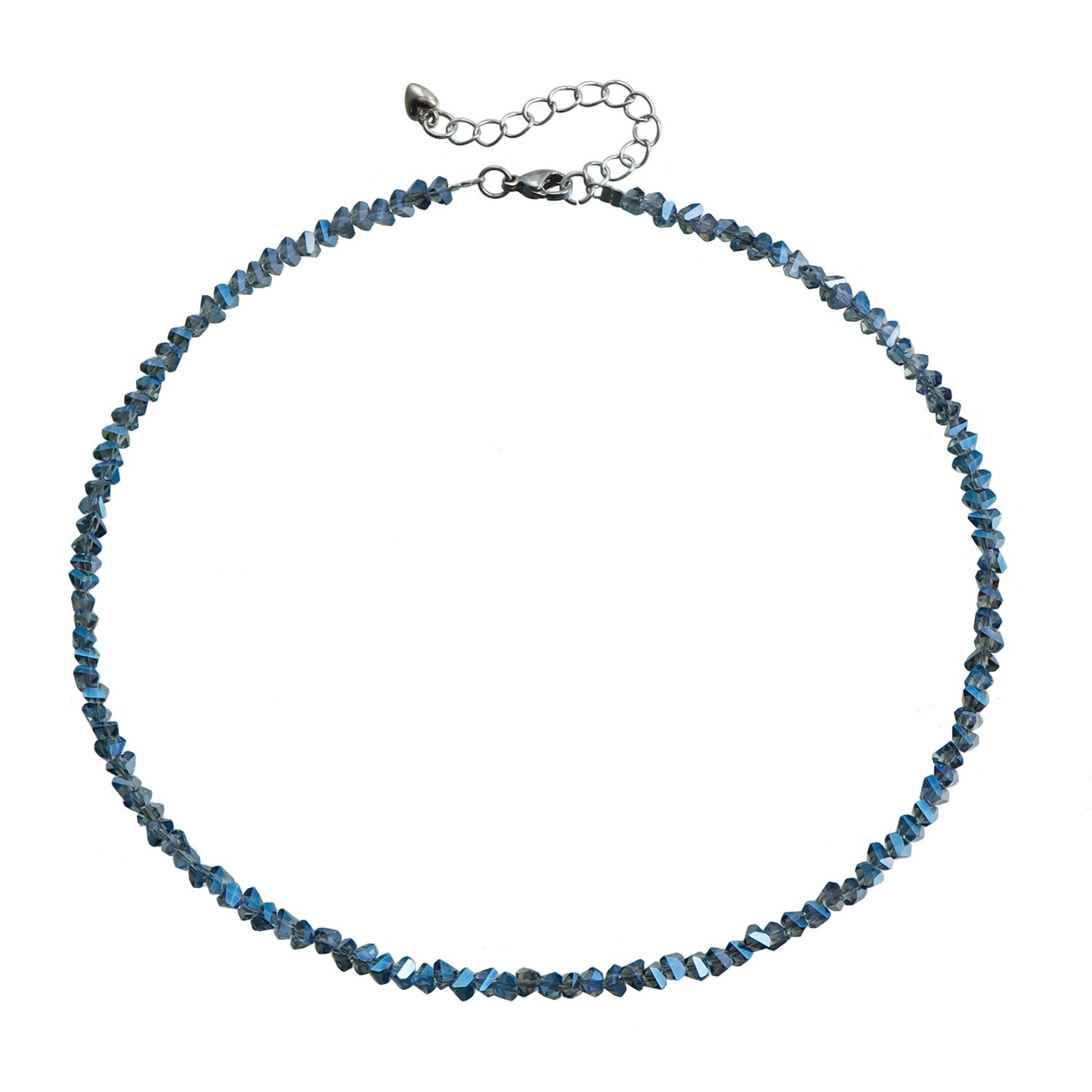 Collar Colgante Minimalista de Cristal Geométrico para Mujer con Charm de Aleación Bañada y Delicada Cadena de Clavícula
