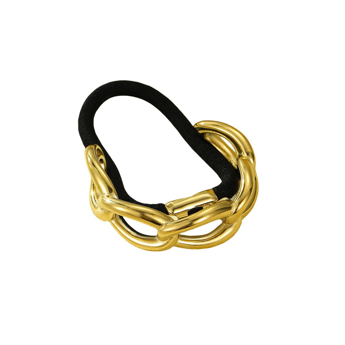 Fermacoda in Acciaio Inox Stile Lusso Francese Elegante a Linea Intrecciata con Elevata Elasticità e Finitura Placcata