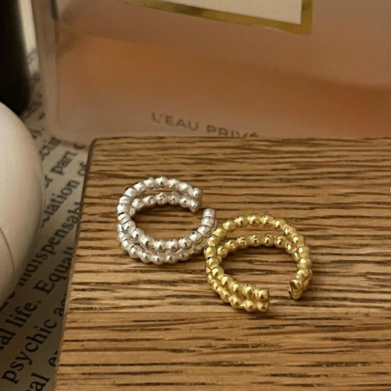 Minimalist Geometric Letter Stud Earrings for Women in 925 Sterling Silver with Gold Plating