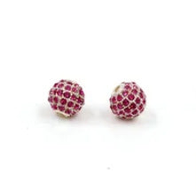 Plated Alloy Rhinestone Charm Bar