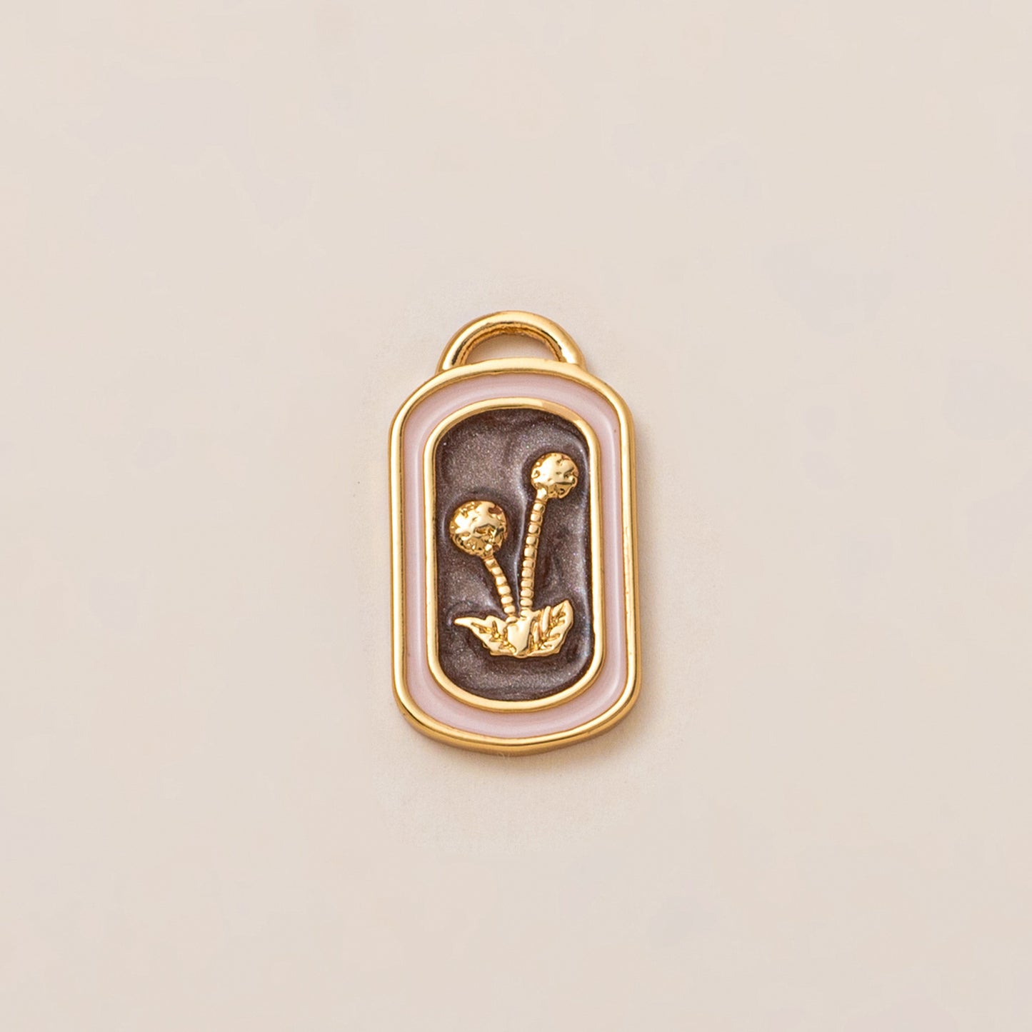 Luxury 18K Gold Plated Brass Pendant with Gemstone Inlay Geometric Fish Clover Heart Design