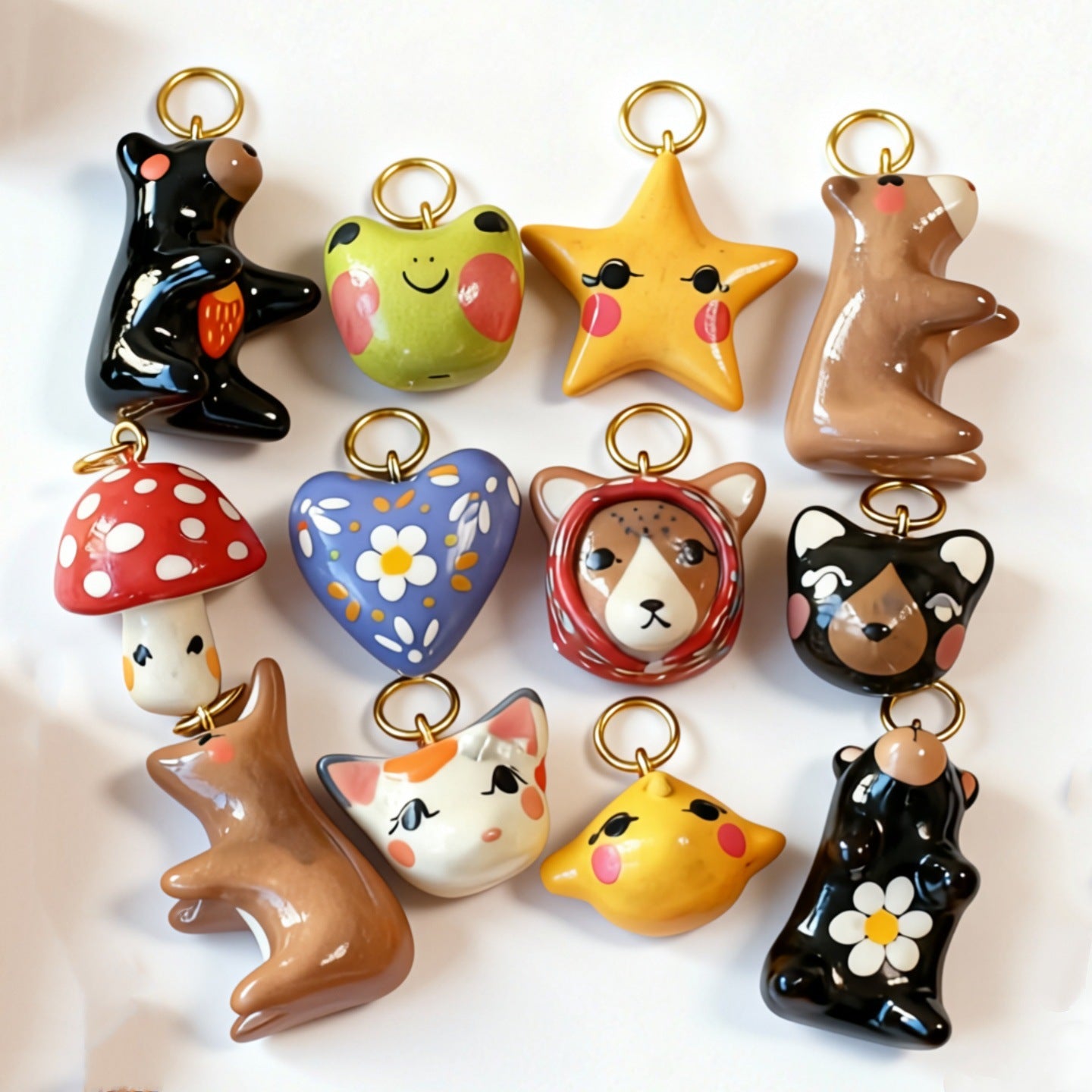 Vintage 18K Gold Plated Stainless Steel Animal Charm Bar PVD Coated DIY Jewelry Accessories