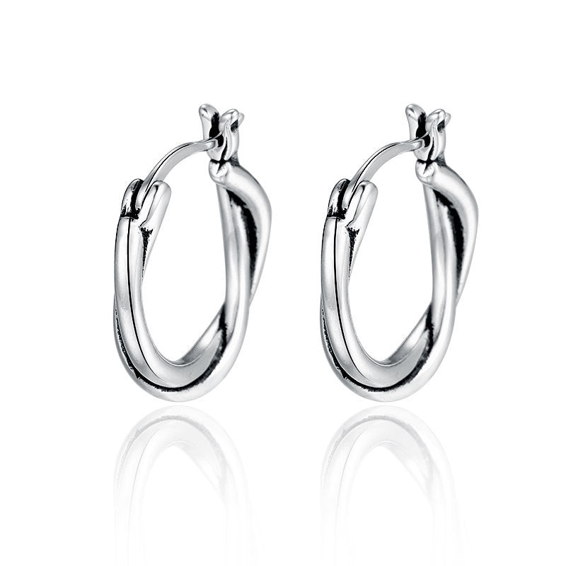 Pendientes de lágrima geométricos minimalistas de plata de ley 925 vintage con incrustaciones de perlas