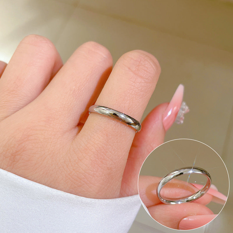 Minimalist Cool-Sweet Titanium Steel Crown Ring for Unisex