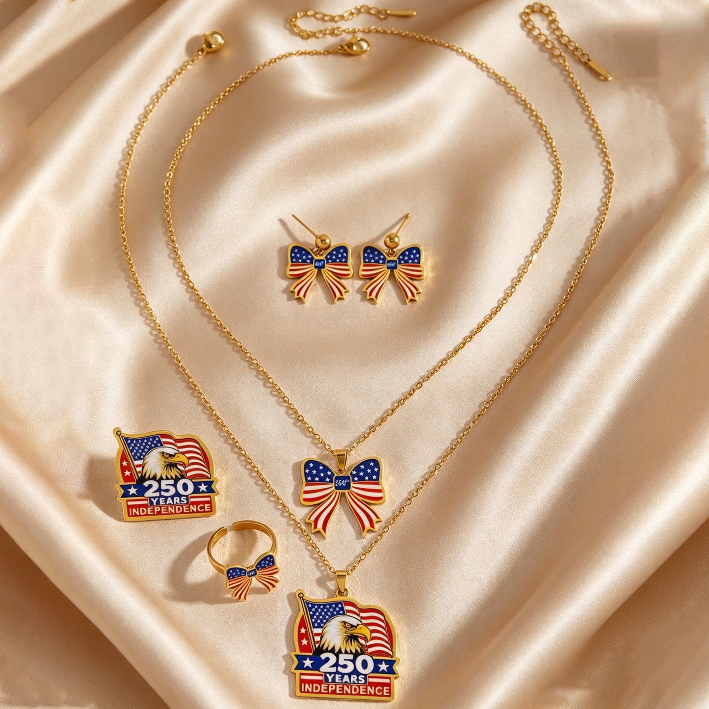 Elegant Plated Stainless Steel Cross Jewelry Set for Women